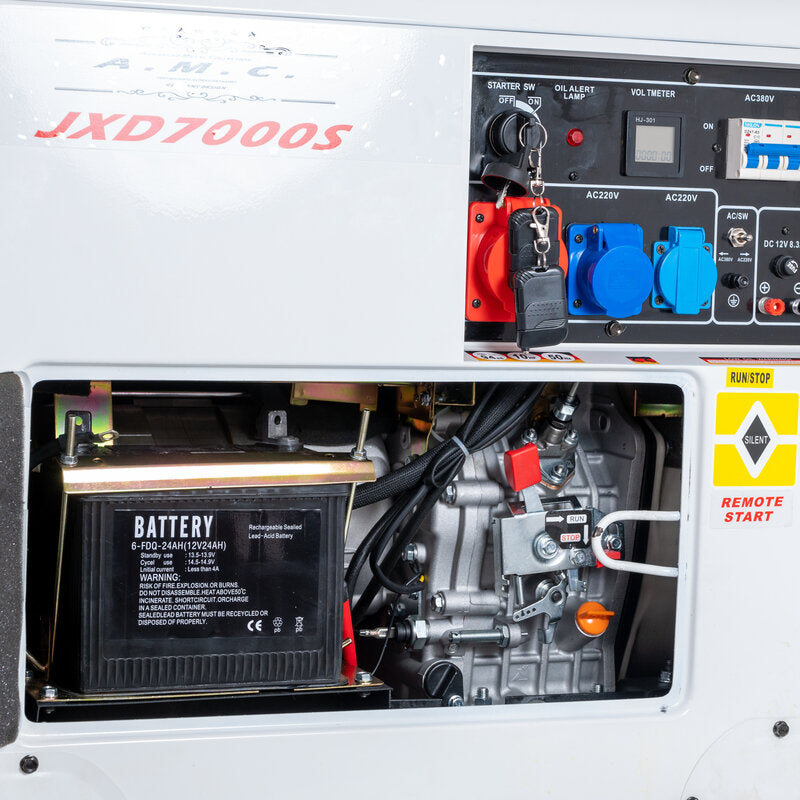 Gruppo elettrogeno/Generatore di corrente diesel Silenziato 5000W - 220 / 380V