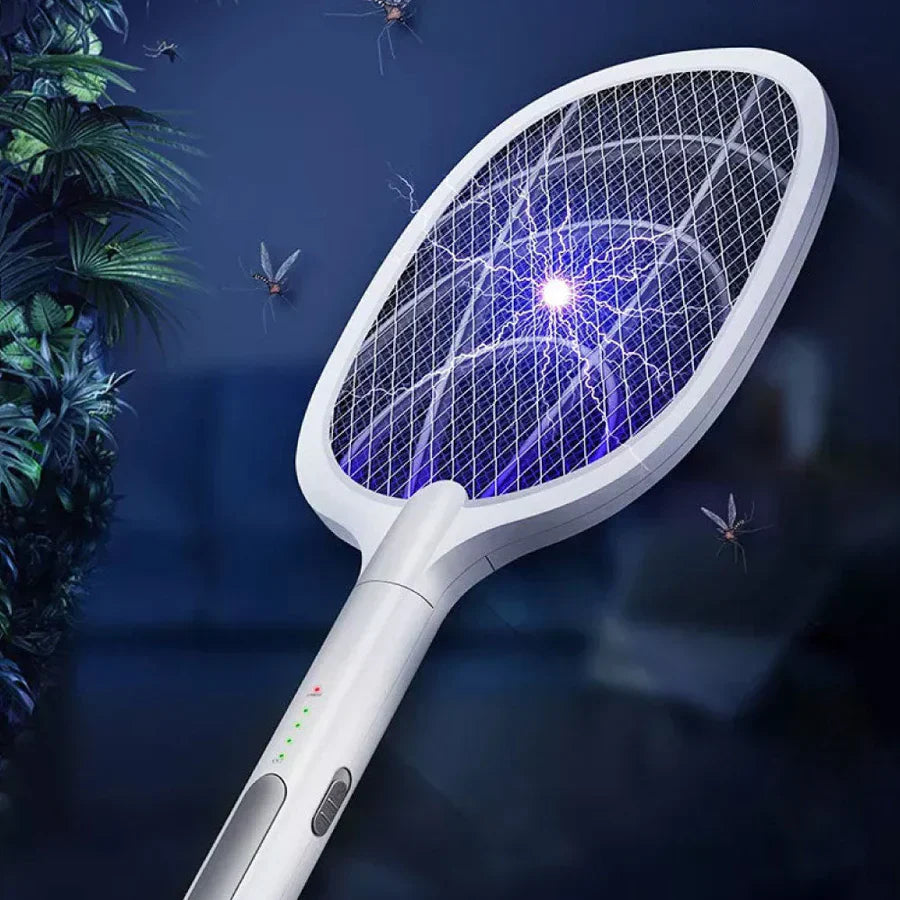 Racchette Zanzare Elettriche Ricaricabili 2 in 1 Lampada Led Fulmina Insetti