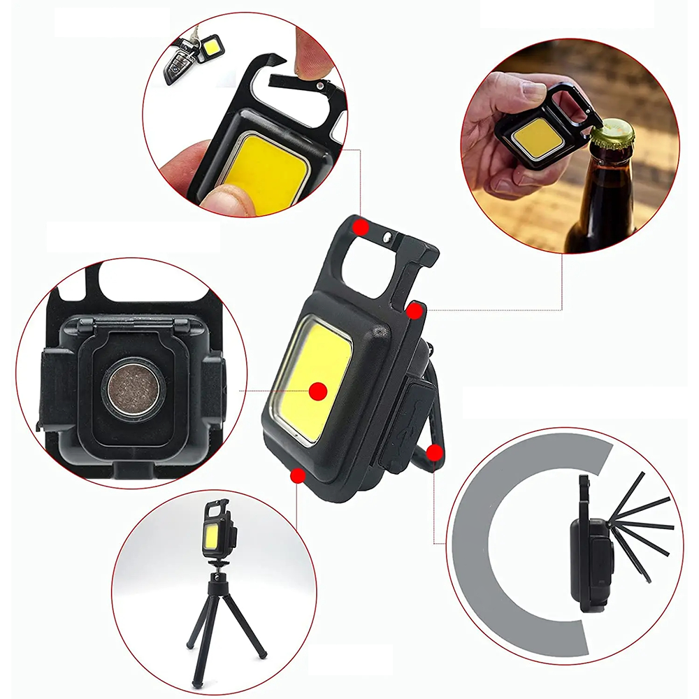 Torcia LED Portachiavi Multiuso